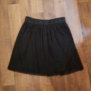 Multi layer sparkle waisted skirt